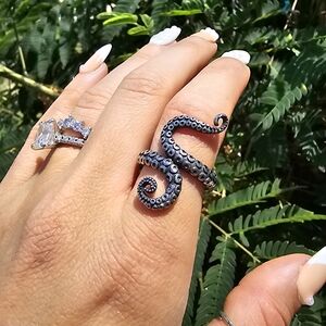 Stainless steel octopus ring